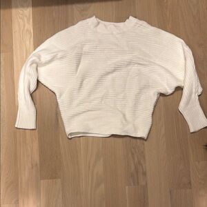 Cozy White Ribbed Sweater